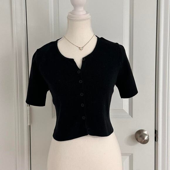 Princess Polly Size Medium (6) Black Great Quality Button Up Top For Summer - Picture 1 of 4